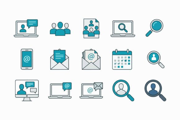Elevate Your Brand with 16 Flat Business Icons