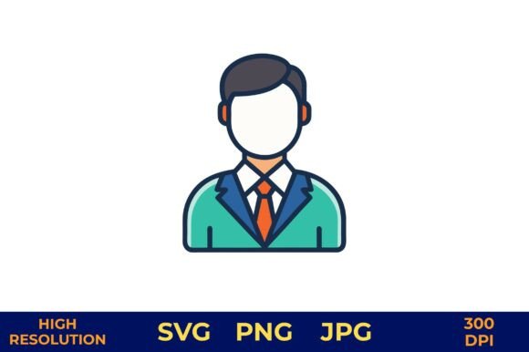Elevate Your Brand with a High-Quality Business Professional in Suit Illustration