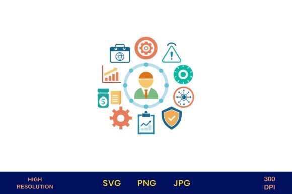 Elevate Your Brand with Business Icons Around Human Profile