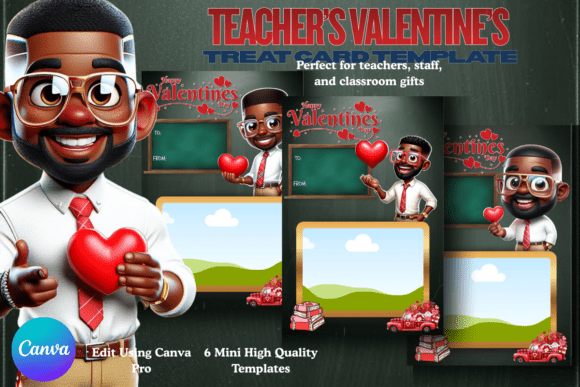 Elevate Your Classroom Celebration with Male Teacher Valentine Mini Treat Cards