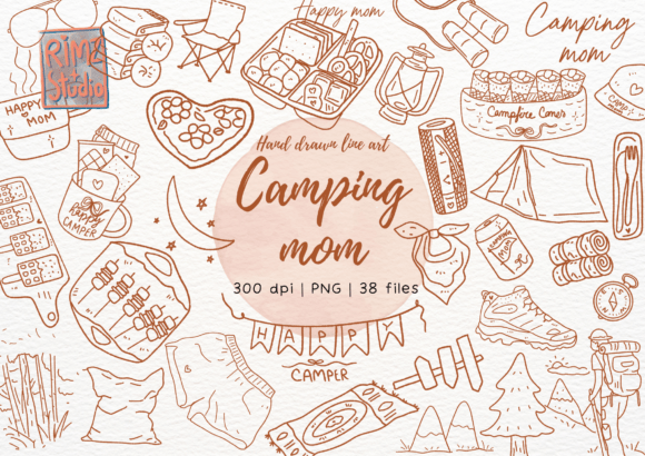 Evaluating the Camping Mom Hand Drawn Clipart Bundle for Creative Projects