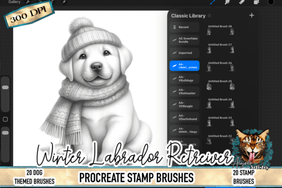 Evaluating the Winter Labrador Retriever Procreate Brush Set for Seasonal Digital Art