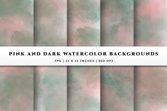 The Art of Contrast: Mastering Pink and Dark Green Watercolor Backgrounds for Modern Design