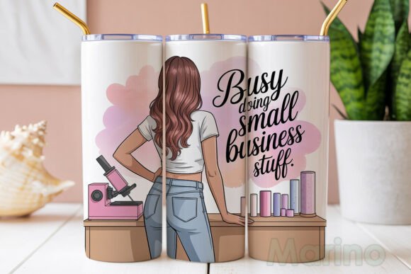 Unlocking Creativity with the Busy Doing Small Business 20oz Wrap Design